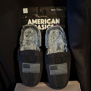 Black Men's Loafers with Faux Fur Lining